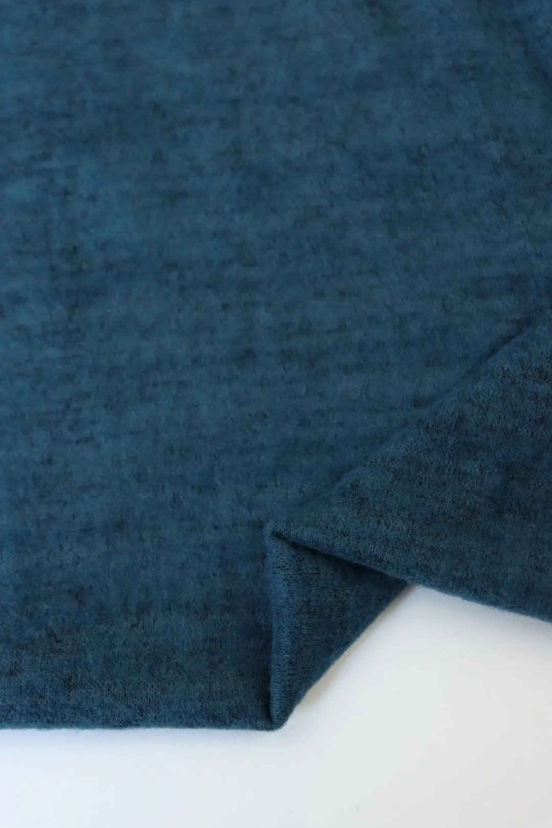 1YD PRECUT; Teal Sibley Brushed Sweater Knit