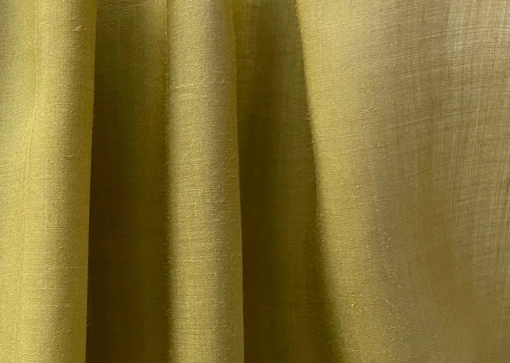 Alberta Ferretti Semi-Sheer Sophisticated Pea Green Handkerchief Linen Blend (Made in Italy)