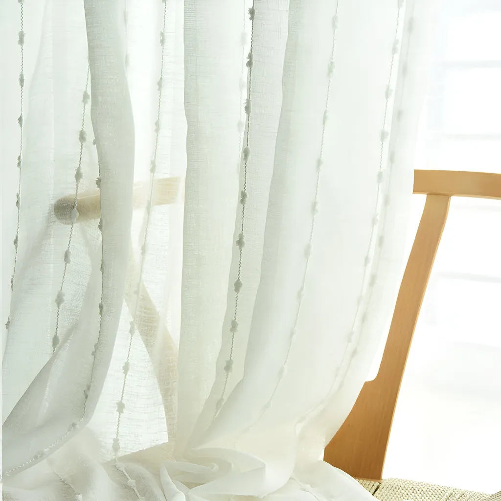 Angel Grommet Airy Gauze Sheer Custom Curtain