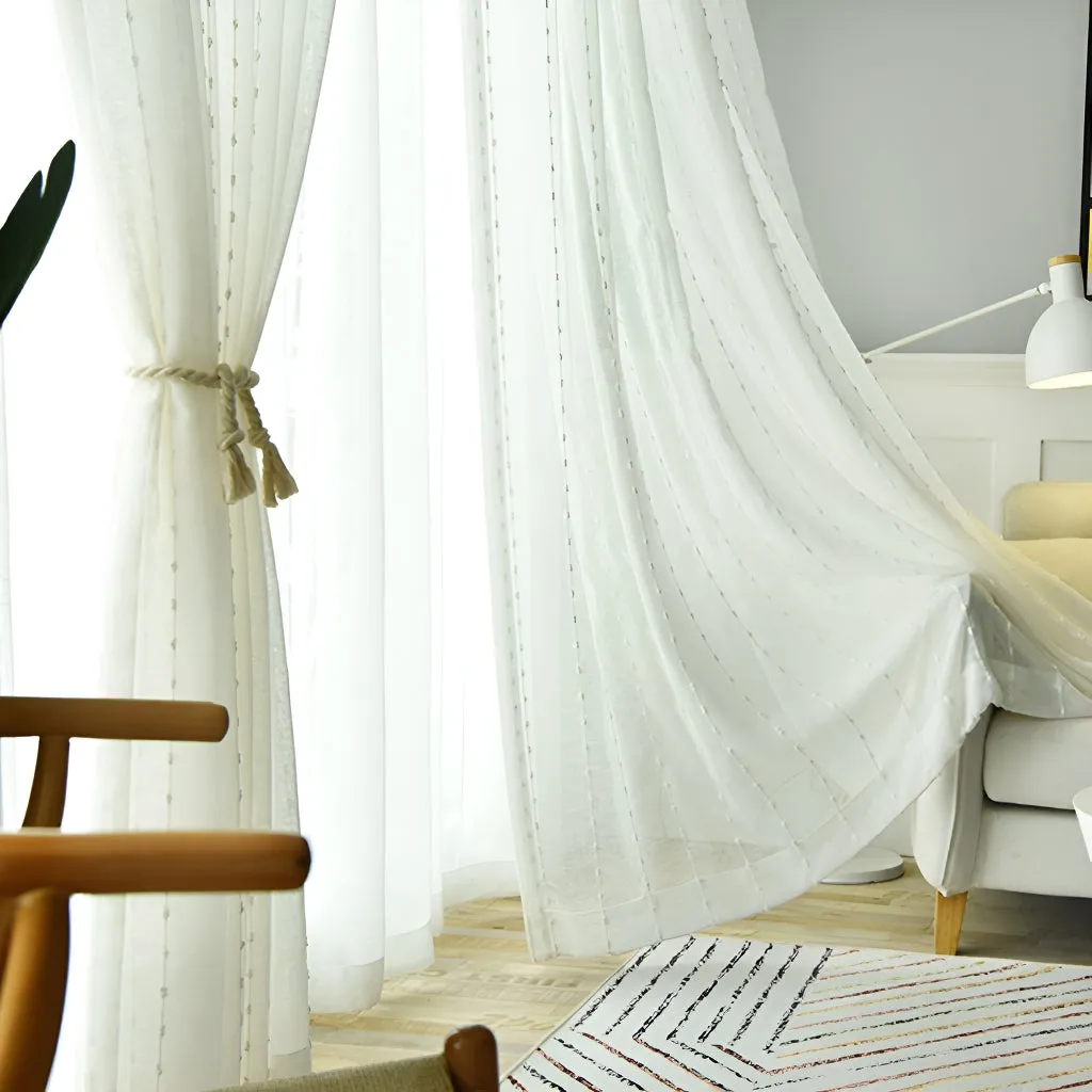 Angel Grommet Airy Gauze Sheer Custom Curtain