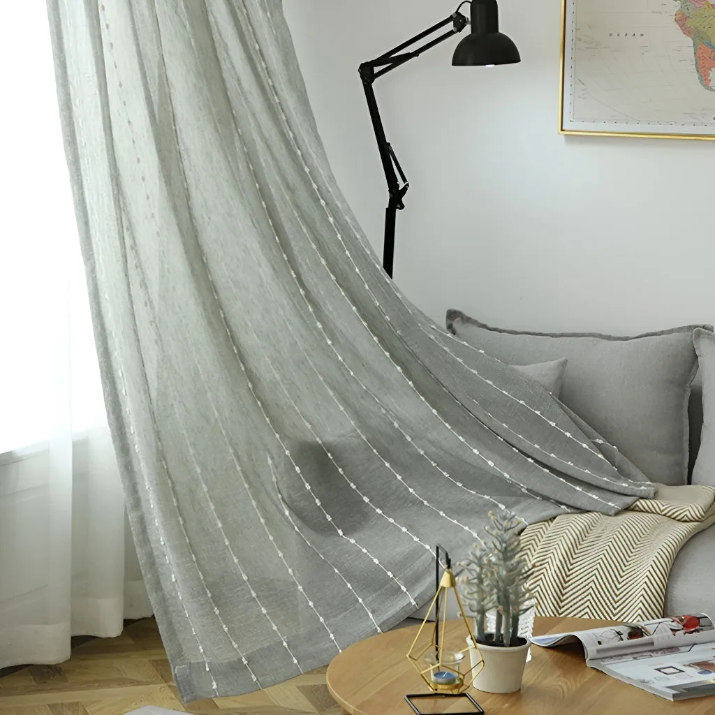 Angel Grommet Airy Gauze Sheer Custom Curtain