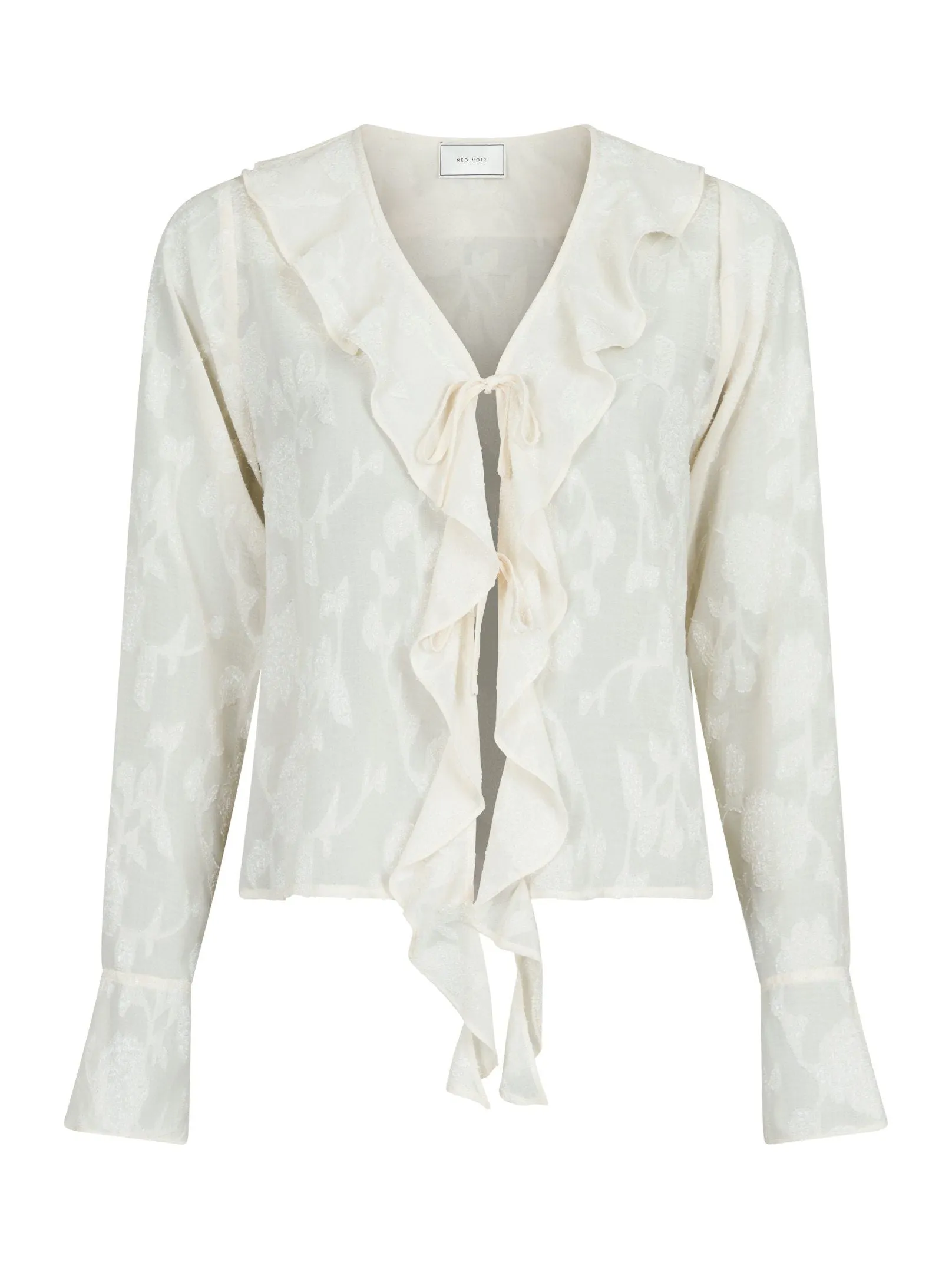 Anika Burnout Blouse - Off White