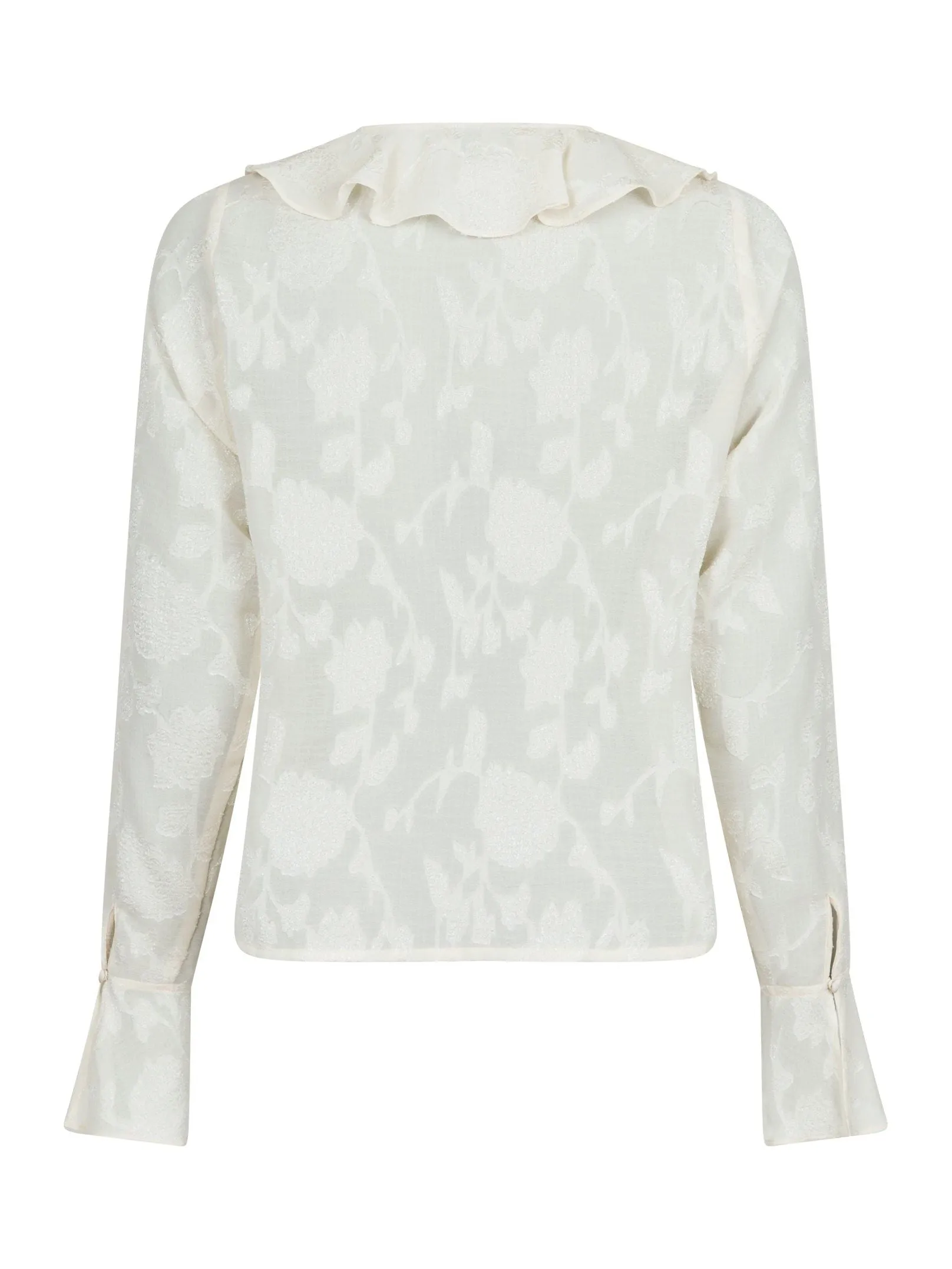 Anika Burnout Blouse - Off White