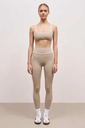 Base Contrast Trim Leggings - Taupe/Tofu