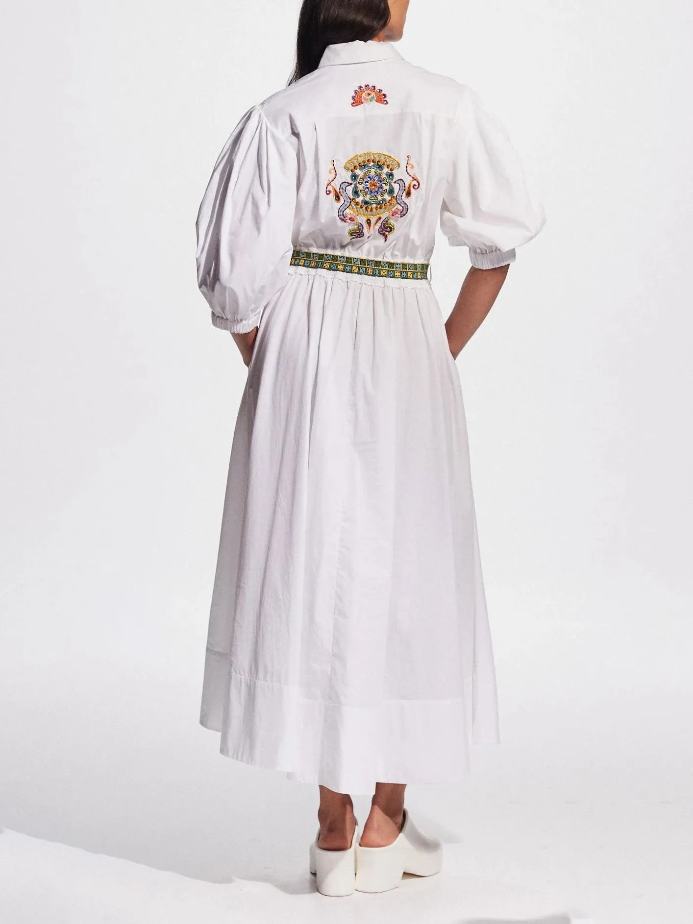 Bella™ - Printed Puff Sleeve Midi Dress