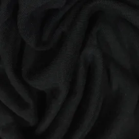 Black Bamboo/Spandex Feather Jersey Fabric - 150 GSM