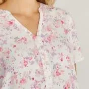 Blossoms Gathered Sleeve Blouse