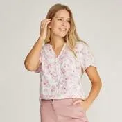 Blossoms Gathered Sleeve Blouse