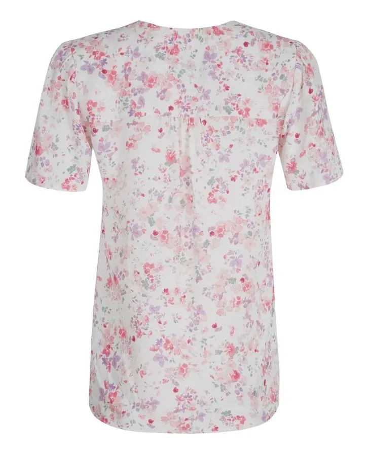 Blossoms Gathered Sleeve Blouse