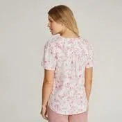 Blossoms Gathered Sleeve Blouse