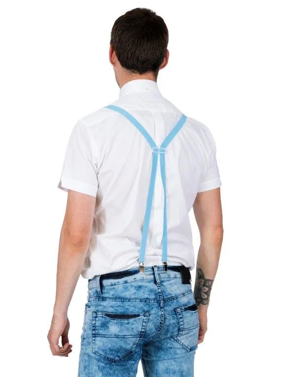 Braces with Buckles - Sky Blue