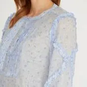 Cambridge Floral Ruffle Blouse