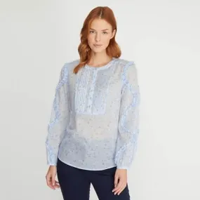 Cambridge Floral Ruffle Blouse