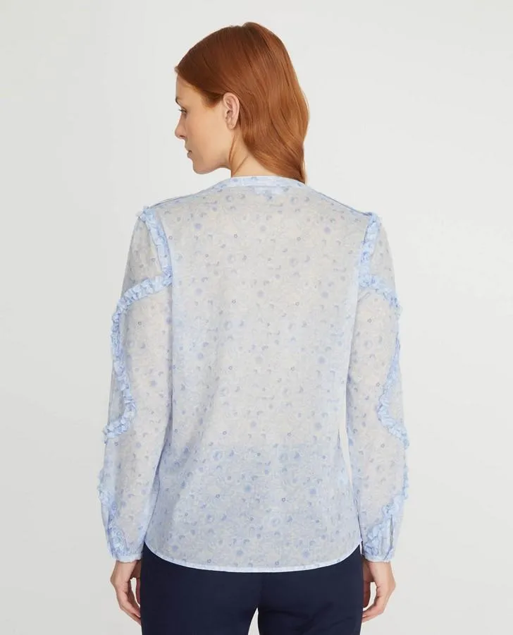 Cambridge Floral Ruffle Blouse