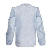Cambridge Floral Ruffle Blouse