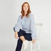 Cambridge Floral Ruffle Blouse