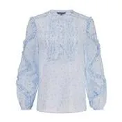 Cambridge Floral Ruffle Blouse