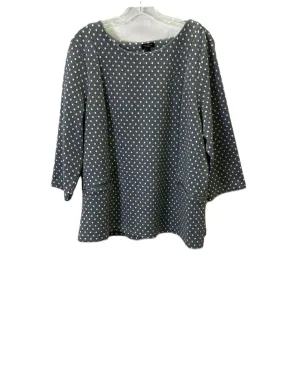 Cardigan By Talbots In Grey White, Size: 2x