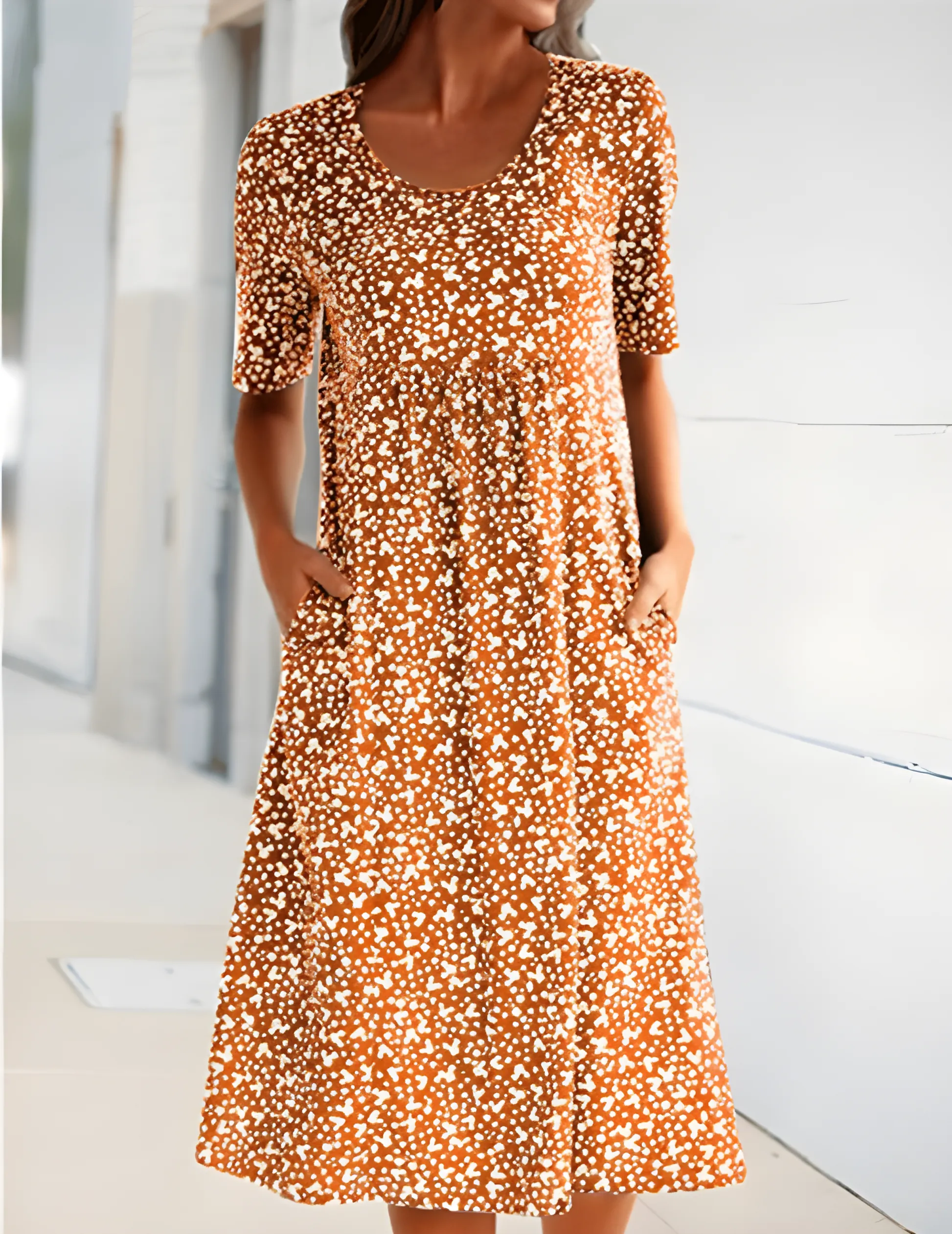 Carlotta™ | Elegant Casual Round Neck Dress