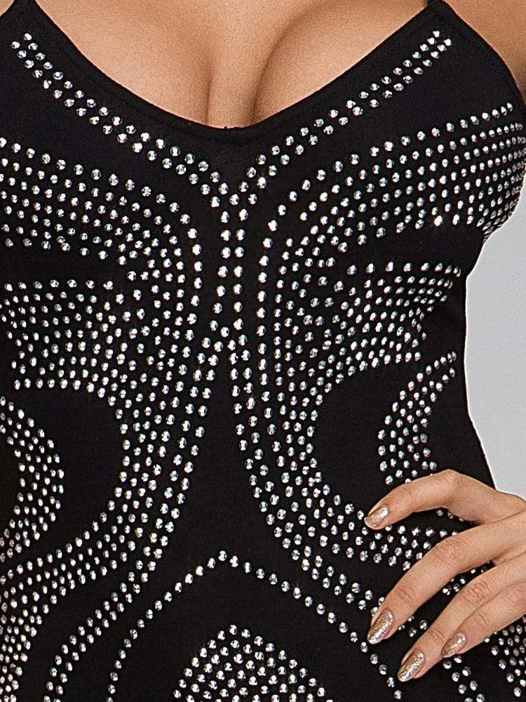 Cocktail Dress Black With Beads