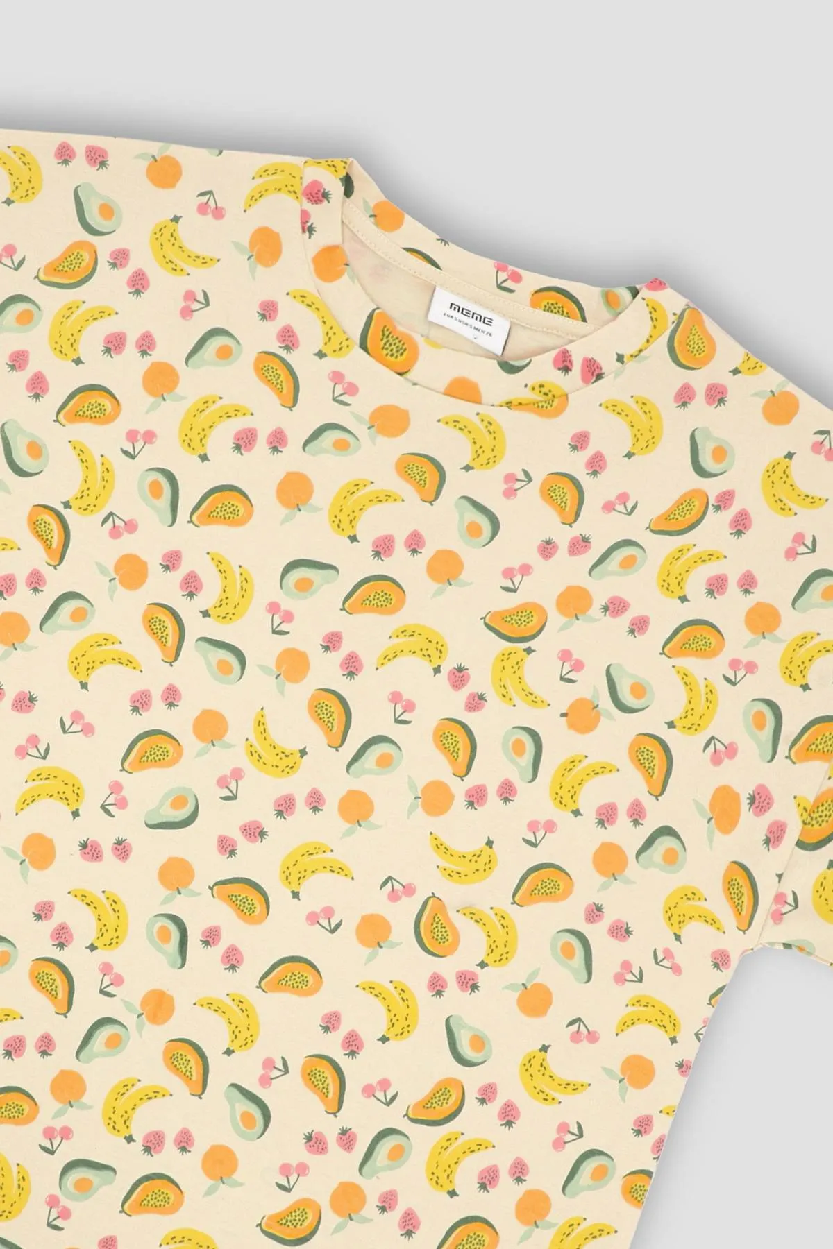 Conversational Print Pj Set For Women - Peach