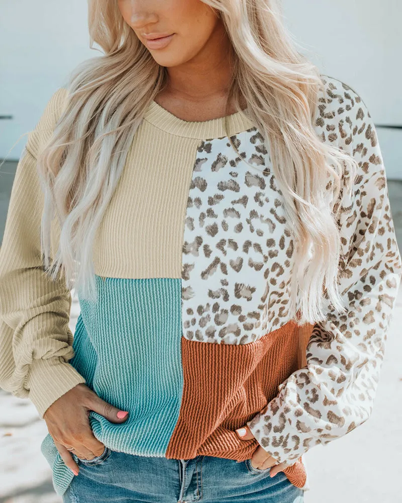 Crewneck Doll Sleeves Rib Knit Pullover