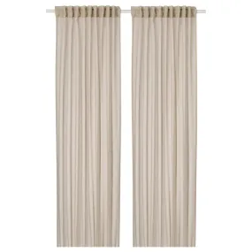 Curtains Ikea Hallebracka, 2 pcs., 145x250 cm, light beige