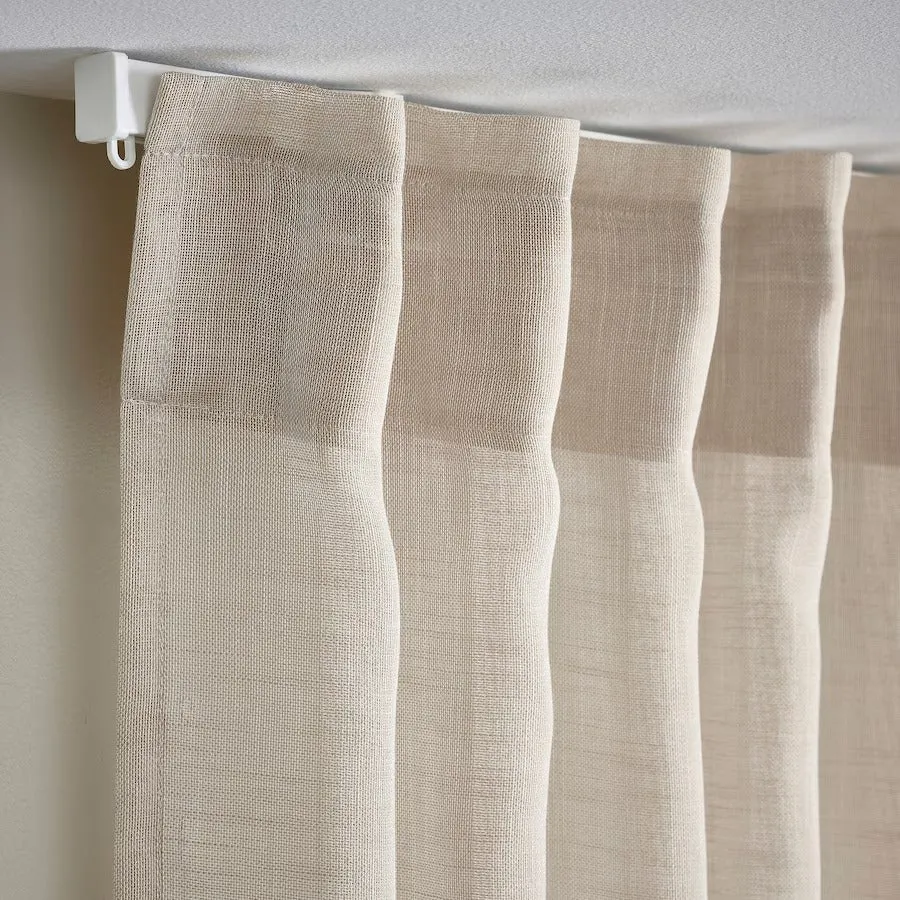 Curtains Ikea Hallebracka, 2 pcs., 145x250 cm, light beige