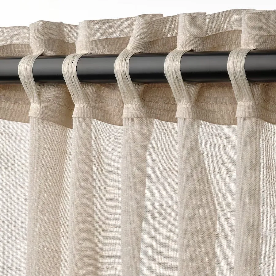 Curtains Ikea Hallebracka, 2 pcs., 145x250 cm, light beige