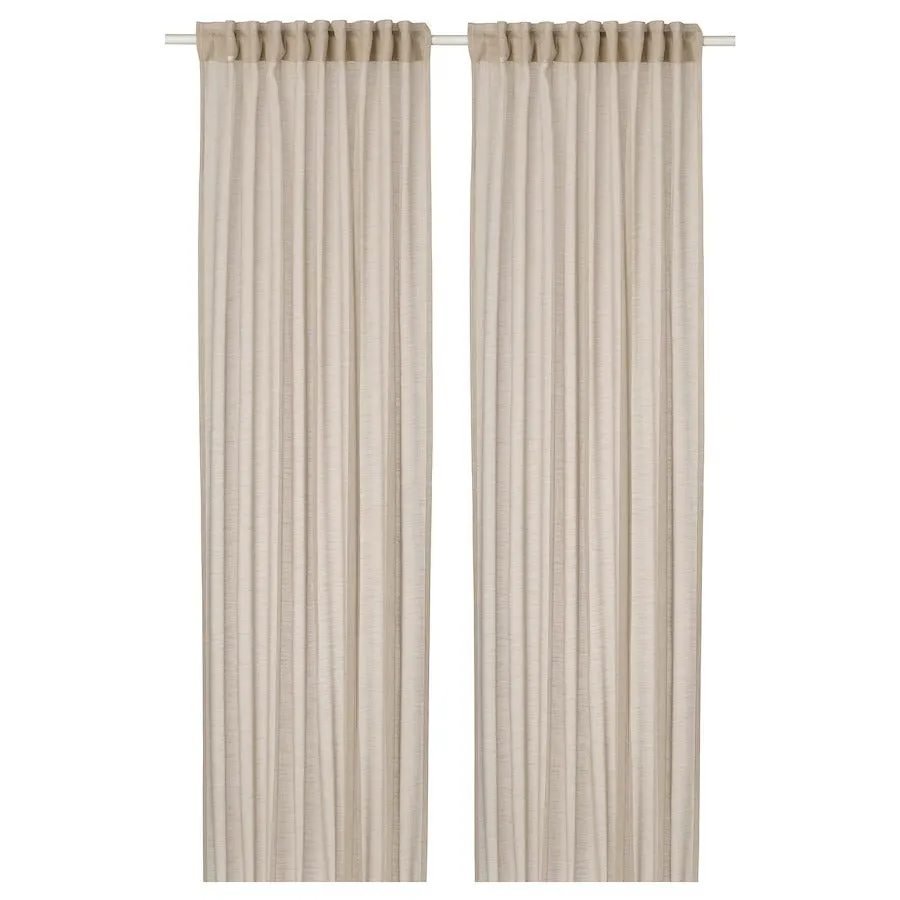 Curtains Ikea Hallebracka, 2 pcs., 145x250 cm, light beige