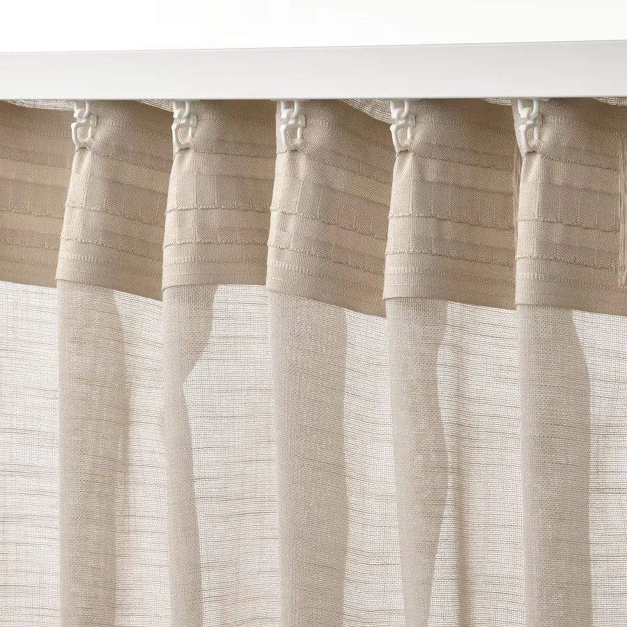 Curtains Ikea Hallebracka, 2 pcs., 145x250 cm, light beige