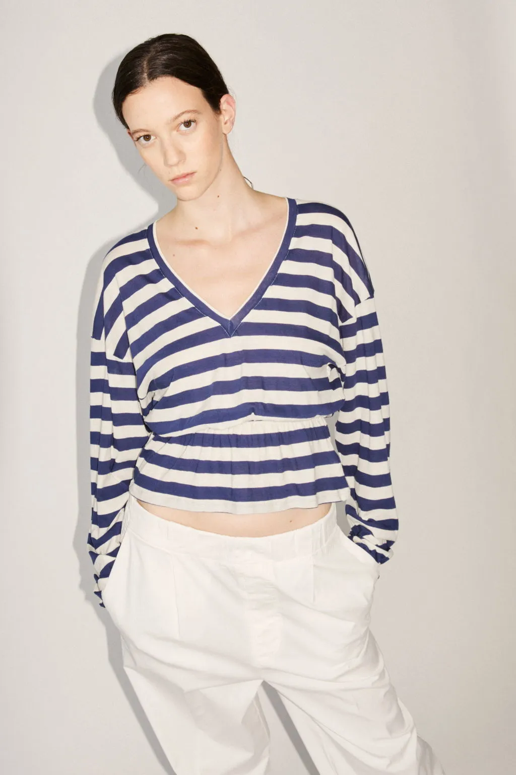 DIJ216 BLOUSE SUPERLIGHT STRIPED JERSEY