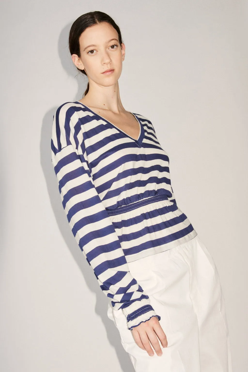 DIJ216 BLOUSE SUPERLIGHT STRIPED JERSEY