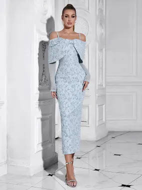 Elegant One-Shoulder Floral Mesh Dress