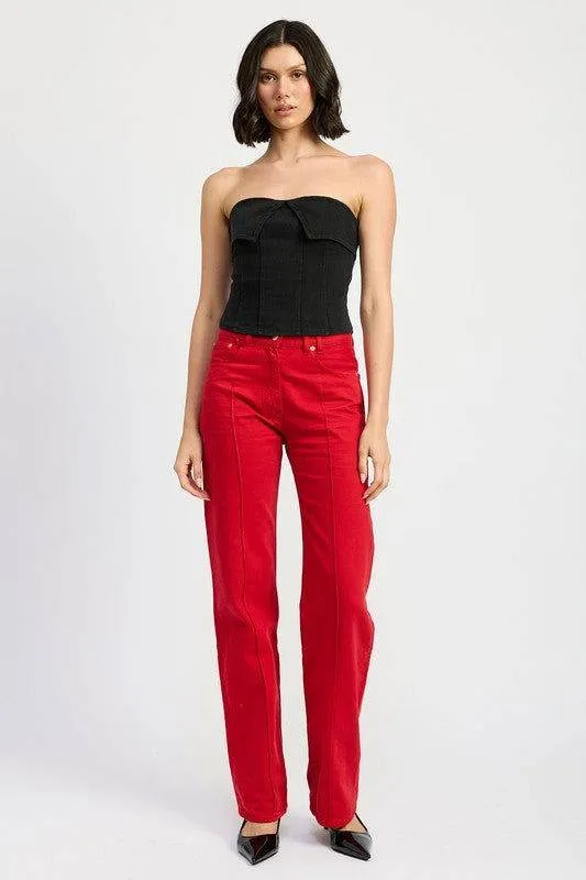 Emory Park Fold Over Corset Top