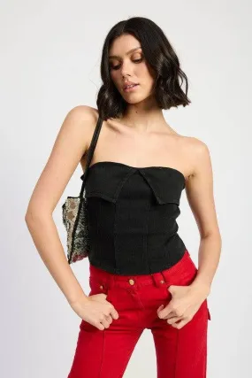 Emory Park Fold Over Corset Top