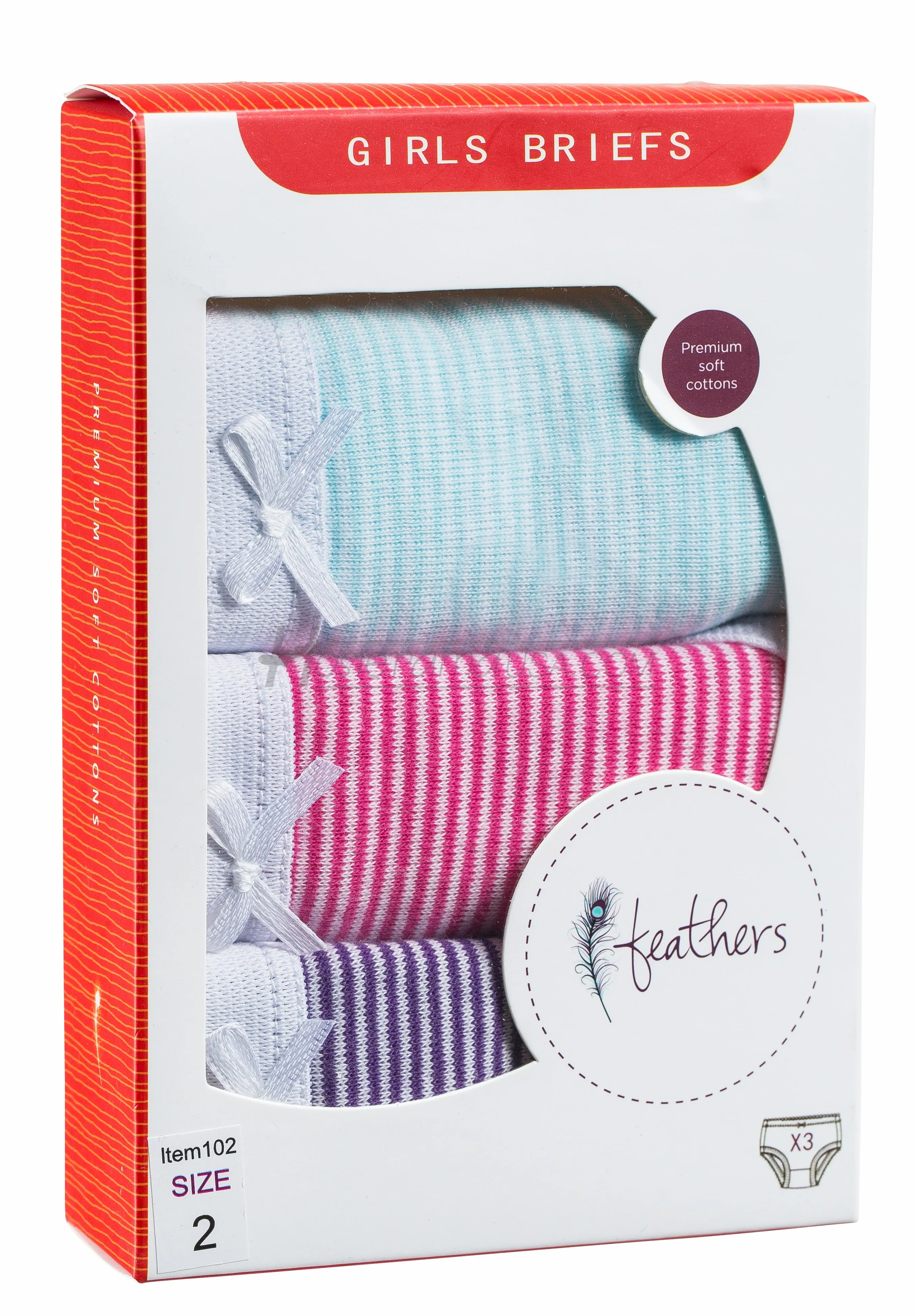 Feathers Girls Briefs-F-102