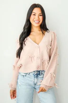 FINAL SALE - Darling Coziness Bow Sweater Cardigan