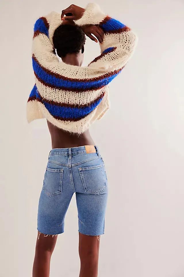Free People We The Free Ghost Town Long Shorts - Bodie Blue