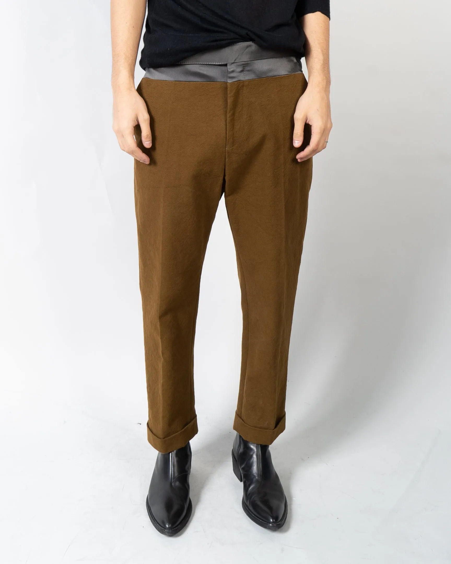 FW19 Crystall Brown Taroni Waist Trousers Sample
