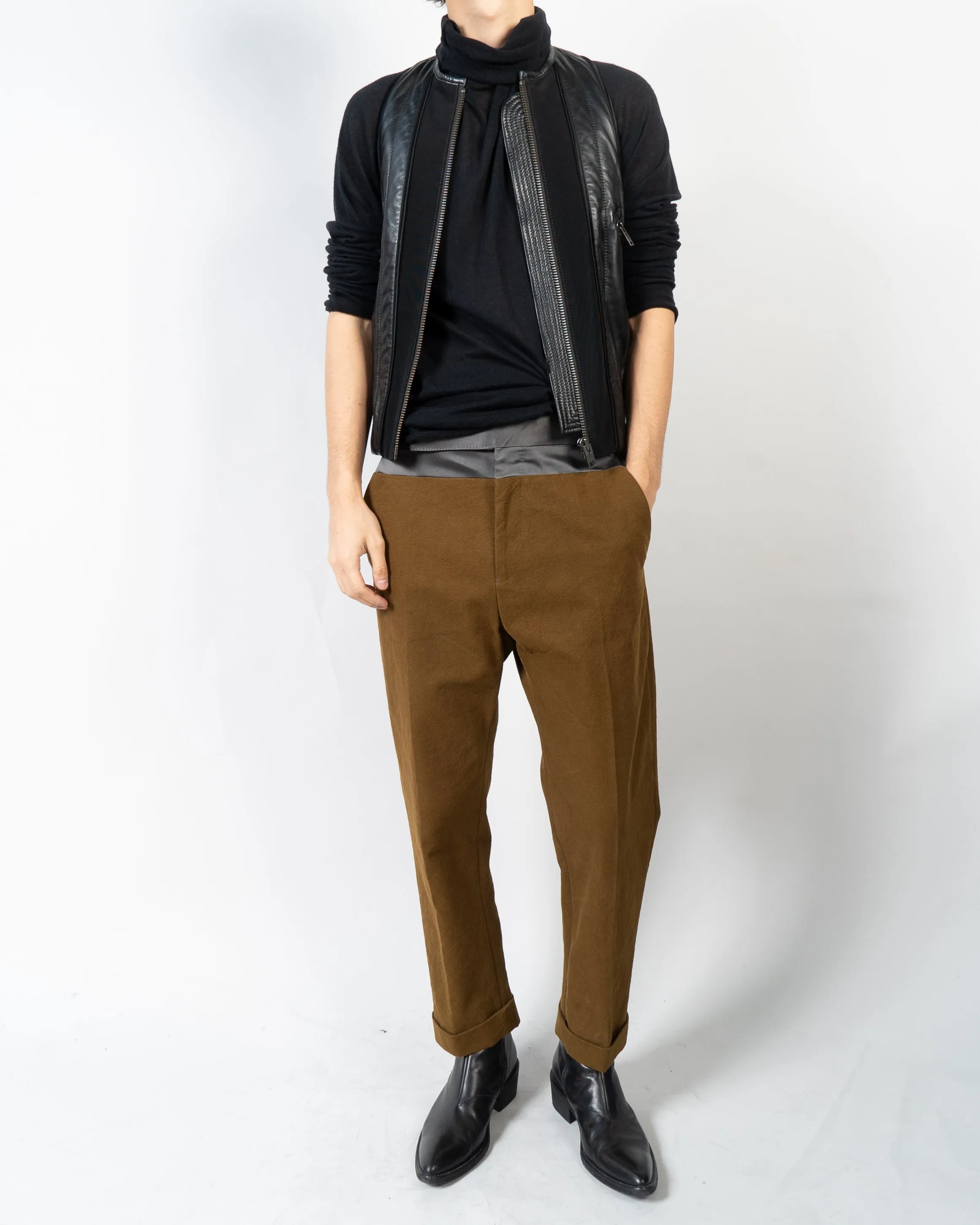 FW19 Crystall Brown Taroni Waist Trousers Sample