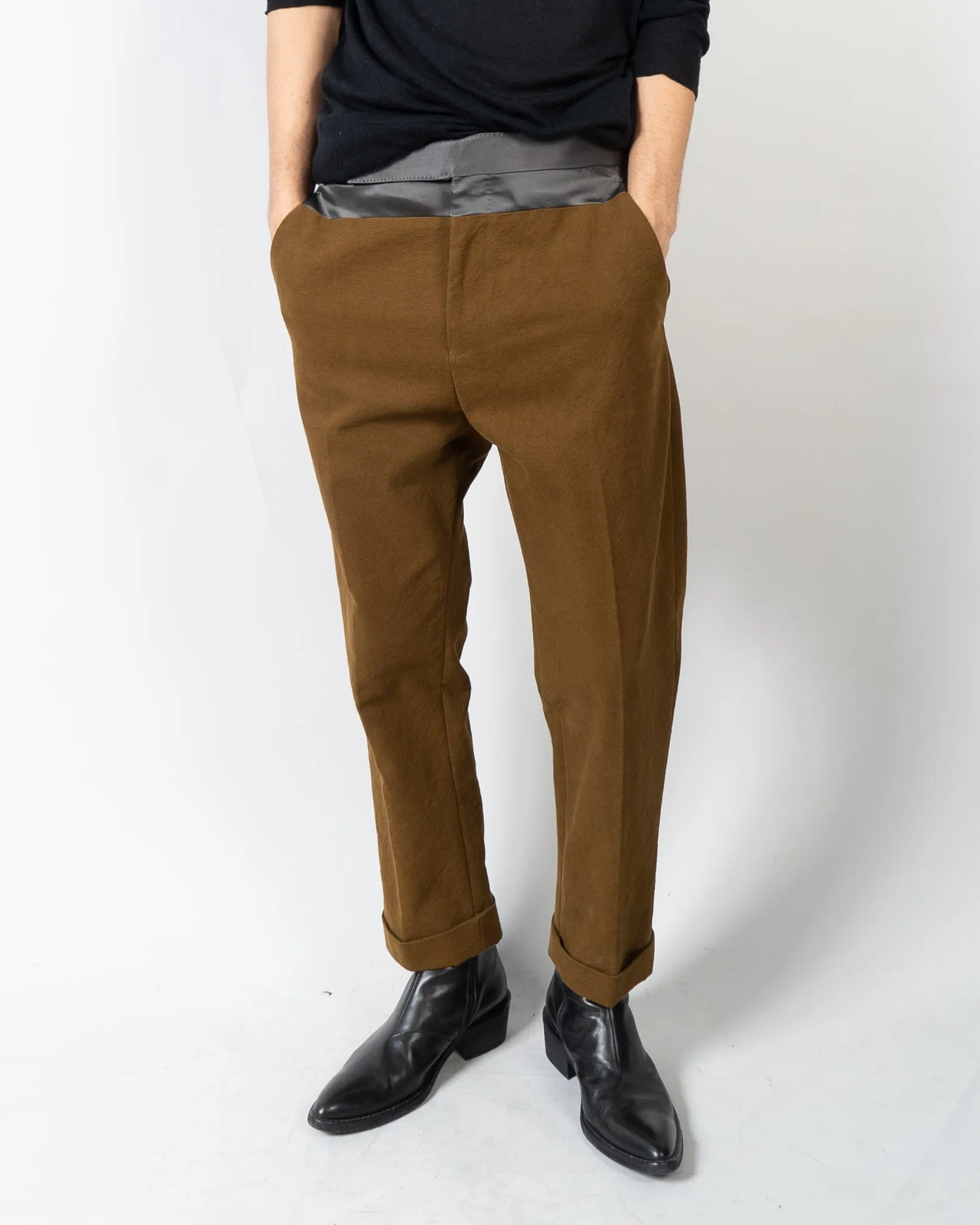 FW19 Crystall Brown Taroni Waist Trousers Sample