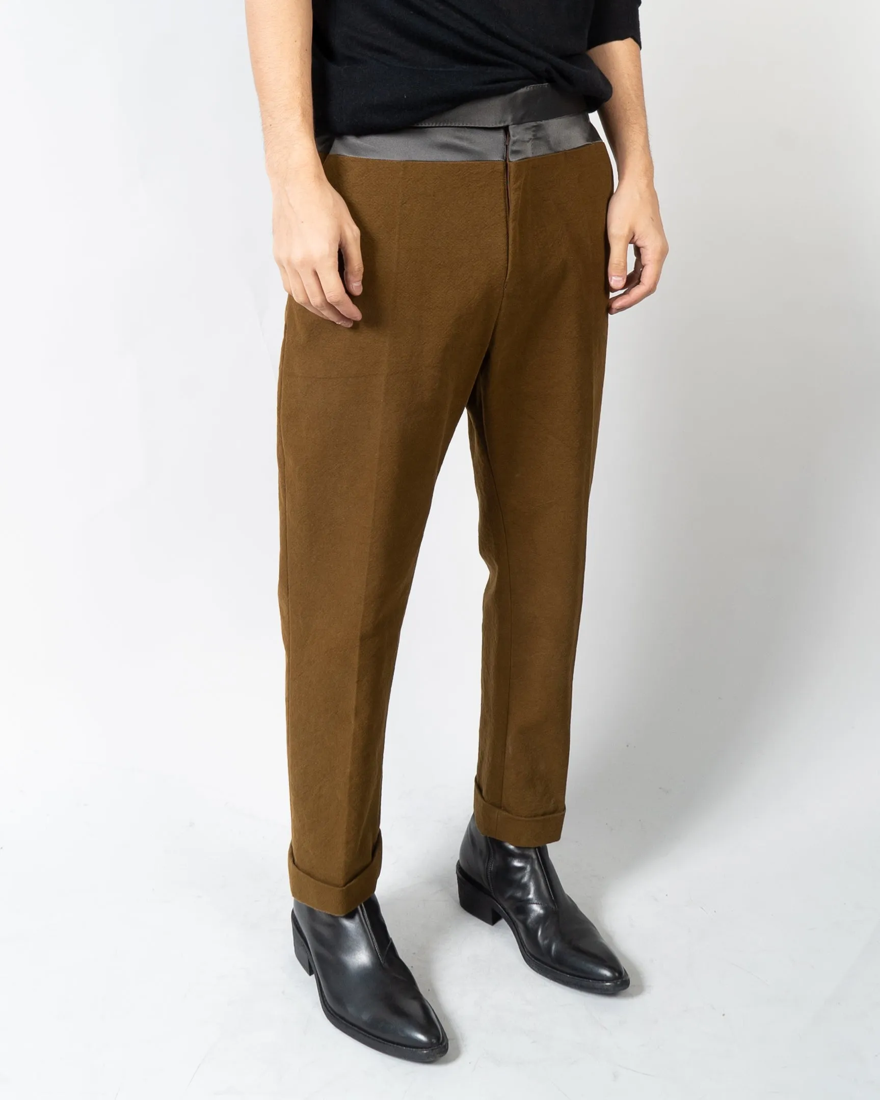 FW19 Crystall Brown Taroni Waist Trousers Sample