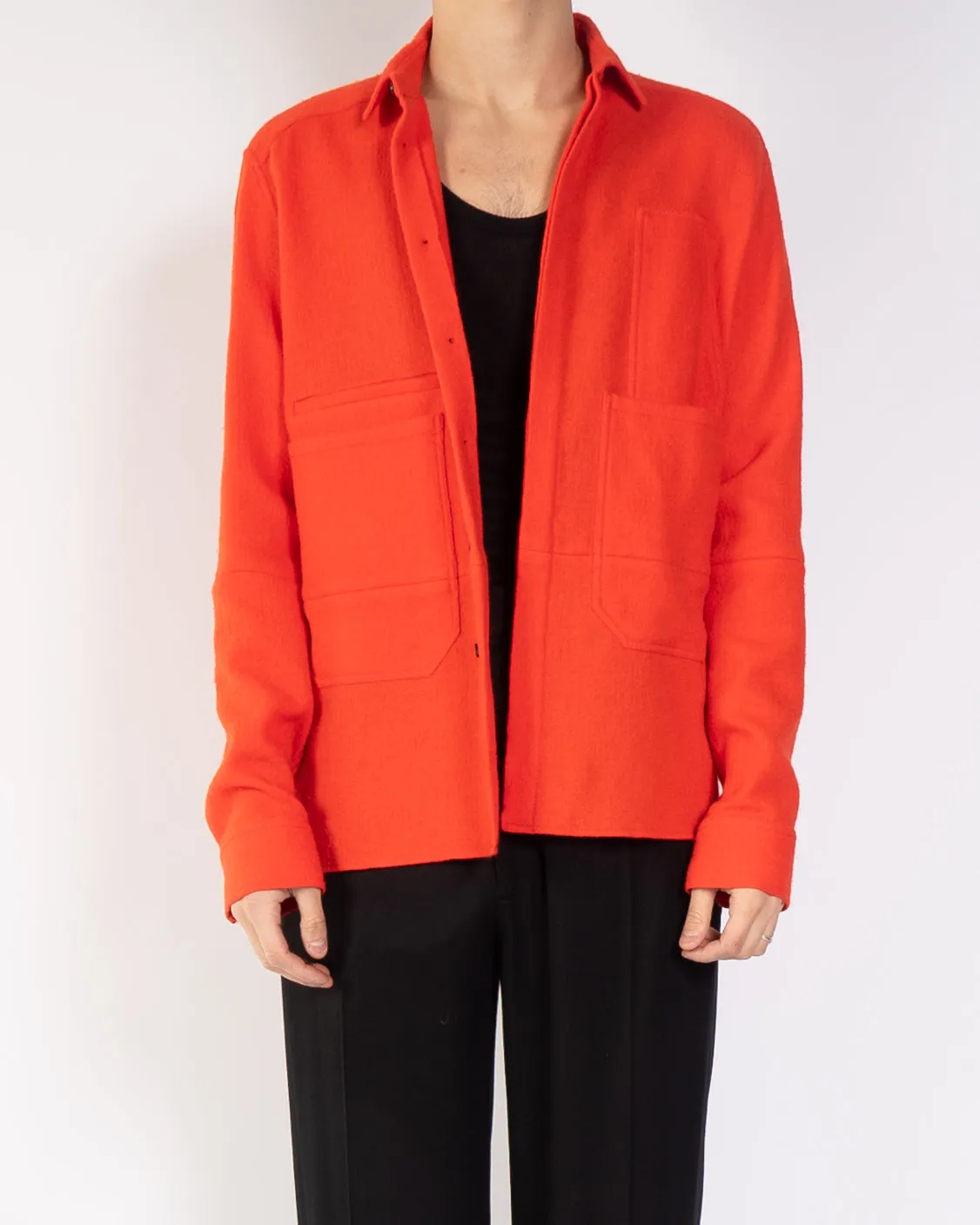FW19 Orange Wool Workwear Shirt