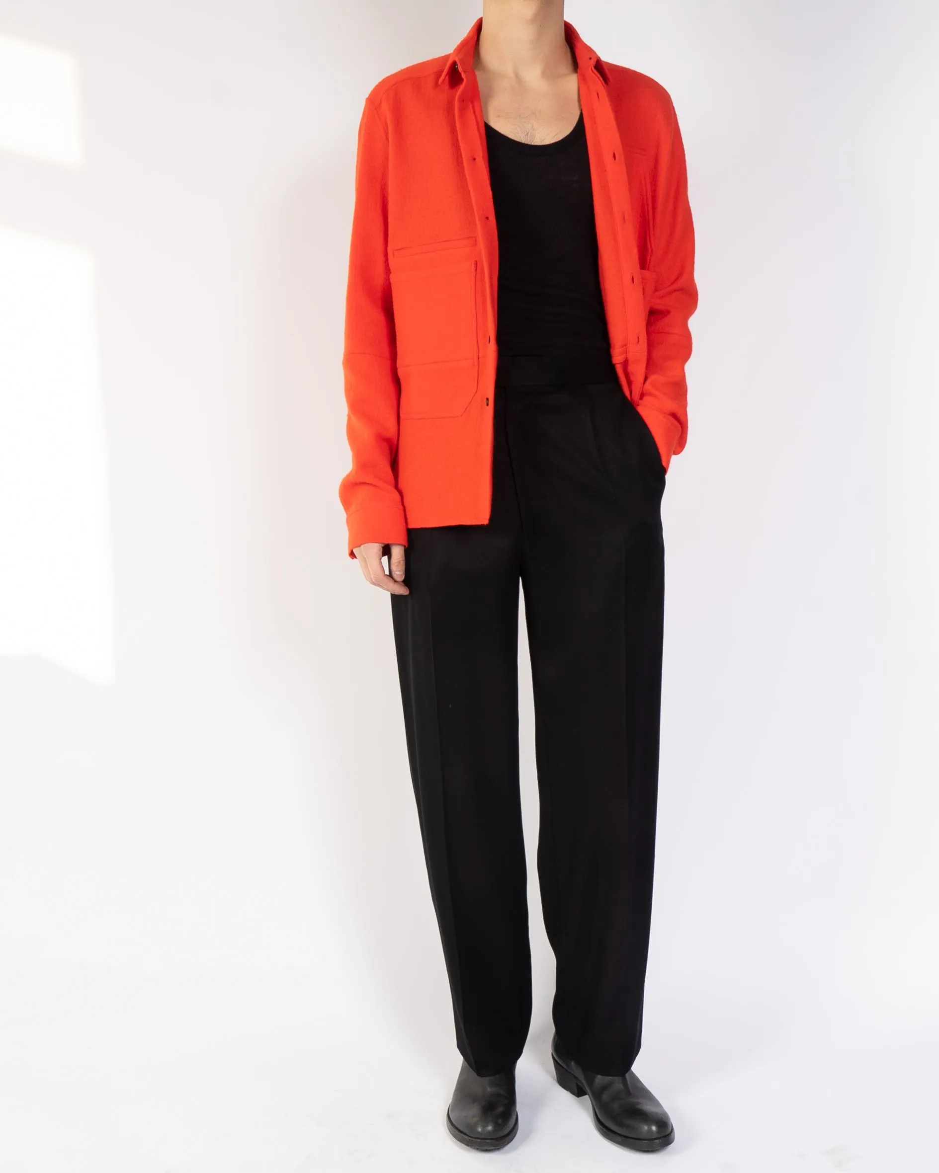 FW19 Orange Wool Workwear Shirt