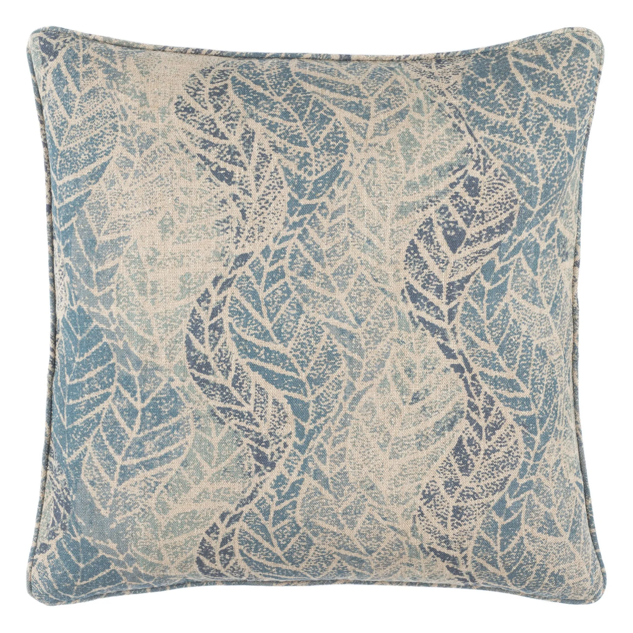 Grove Linen Blue Decorative Pillow Cover