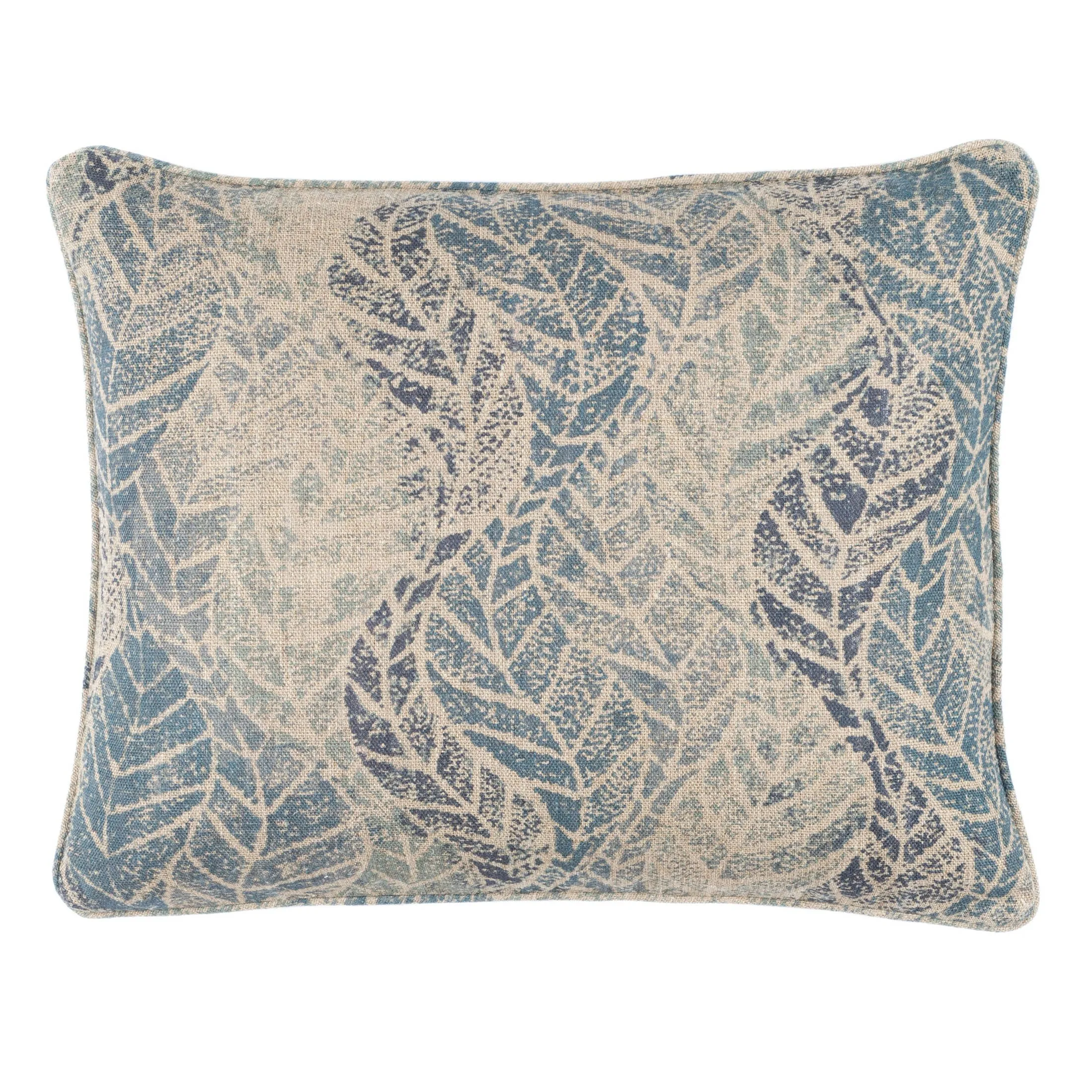Grove Linen Blue Decorative Pillow Cover