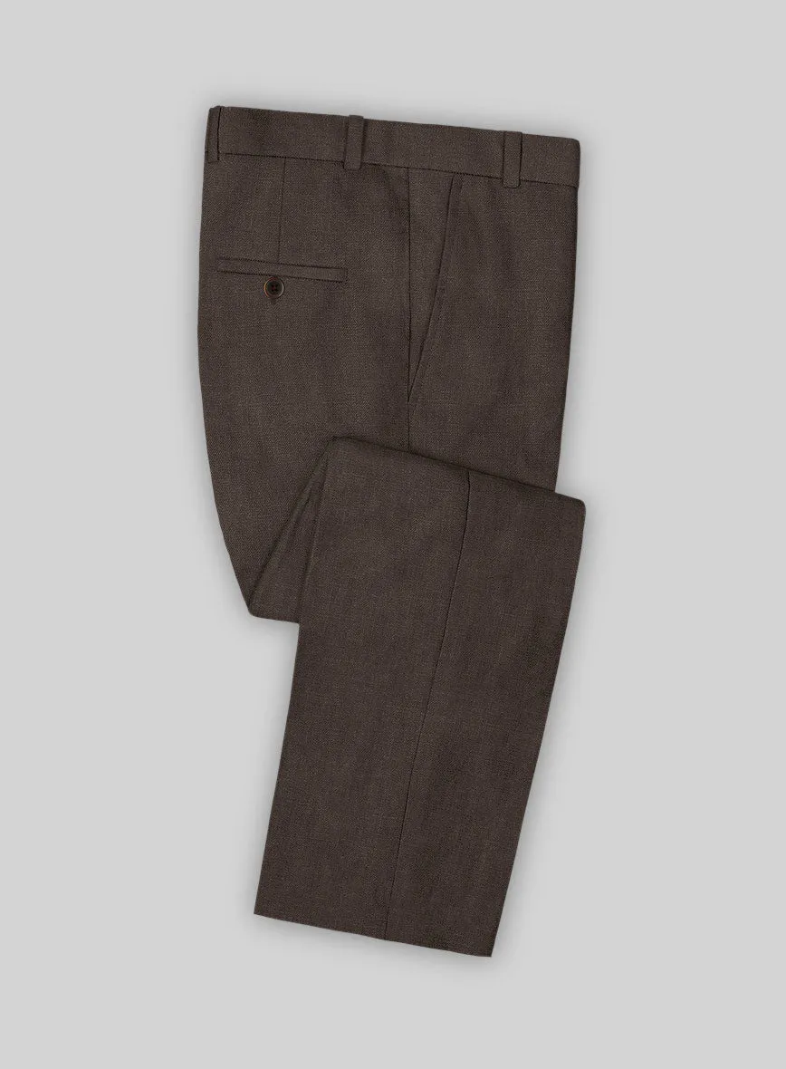 Italian Prato Brown Linen Suit