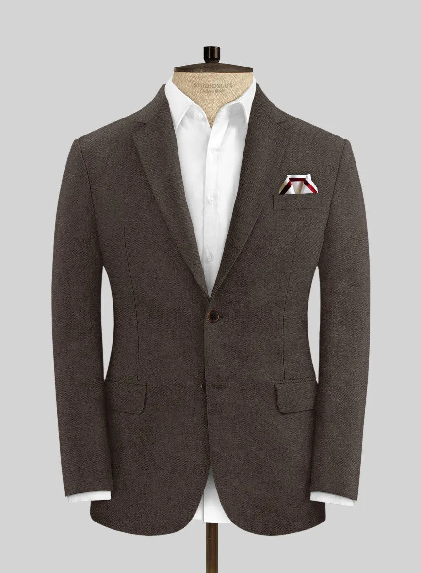 Italian Prato Brown Linen Suit