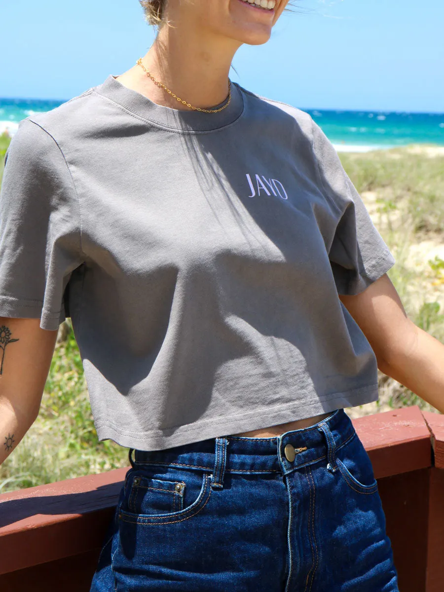 JAYD Cropped Tee || Grey